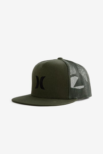 Gorra HURLEY ICON SOLID FLAT TRUCKER - OLIVE