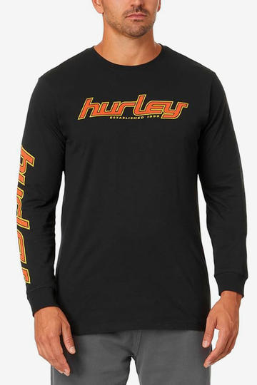 Remera de hombre HURLEY EVD 25TH ANNIV S4 LS T SHIRT - BLACK