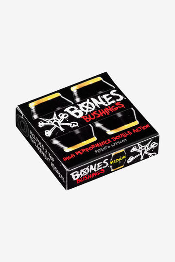 Bujes de skate BONES HARDCORE MEDIUM  YELLOW/BLACK