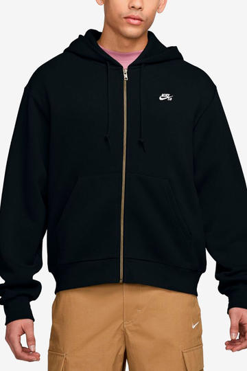 Buzo NIKE SB FULL ZIP FLEECE HOODIE-BLACK