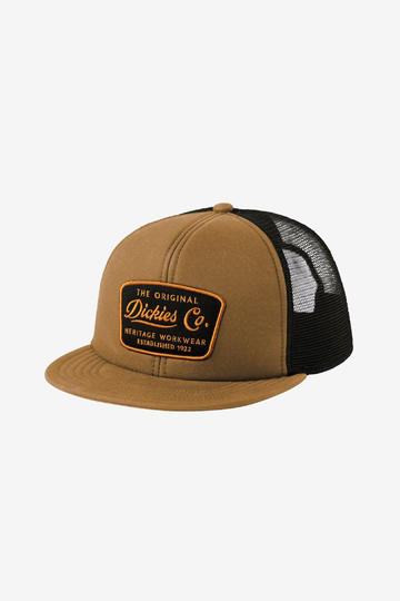 Gorra DICKIES ROOMY PATCH WAXED CANVAS TRUCKER-DARK BROWN