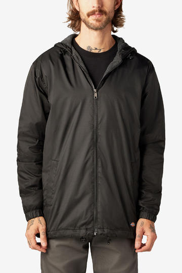 Campera de hombre DICKIES NYLON HOODED FLEECE LINED JACKET-BLACK