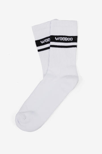 Medias WOODOO STRIPES CREW x 1PK - BLANCO