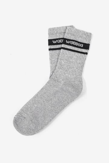 Medias WOODOO STRIPES CREW x 1PK -GRIS MELANGE