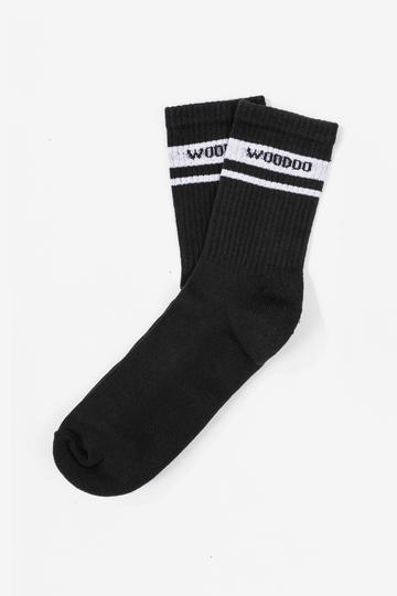 Medias WOODOO STRIPES CREW x 1PK - NEGRO