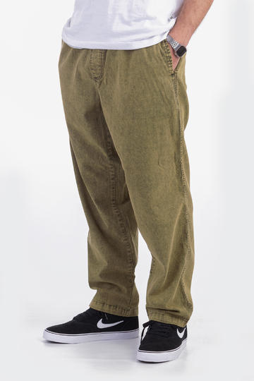 Pantalon WOODOO BOOGIE PANT - VERDE WHASHED