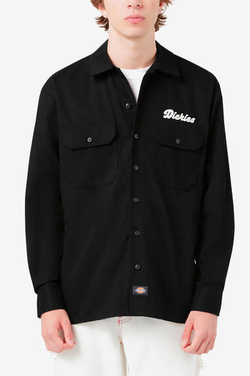 Camisa DICKIES LEWISTOWN L/S SHIRT-BLACK