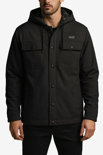 Campera HURLEY RESILIENCE HOODED JACKET -BLACK